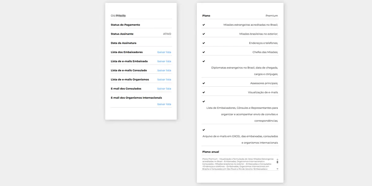 Lista atualizada de diplomatas